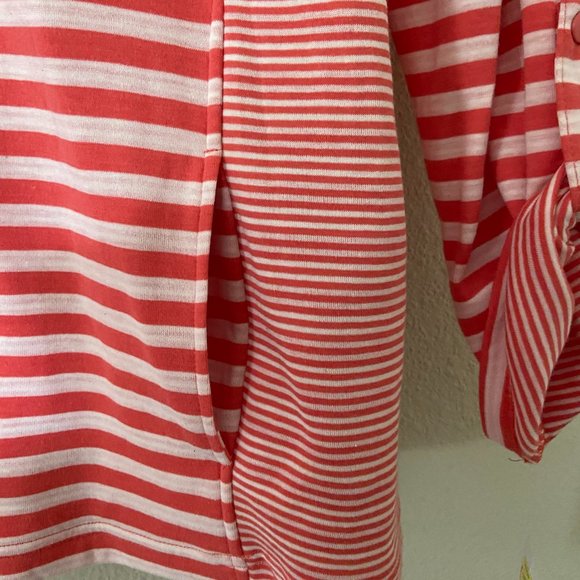 Croft & Barrow XXL Women Jacket Mixed Stripe Zip-Front Roll Tab Sleeve Thin Knit - Picture 3 of 7